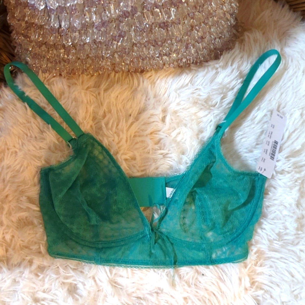 J Crew Swiss Dot Bra 32D NWT